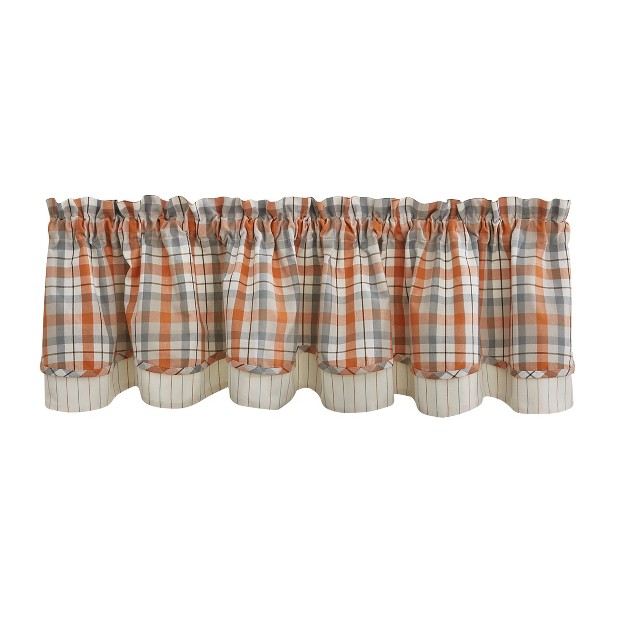 Park Designs Apricot amp Stone Lined Layered Valance 72 X 16