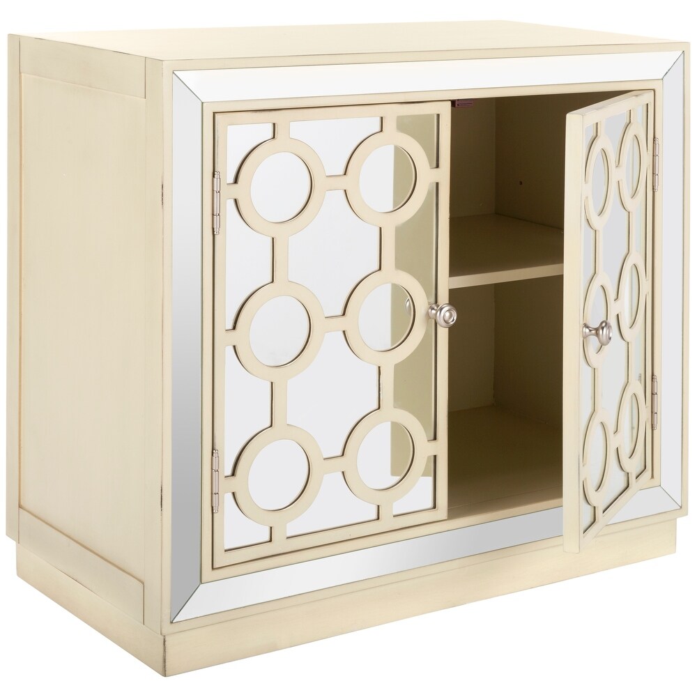 SAFAVIEH Kaia 2 Door Beige Storage Chest