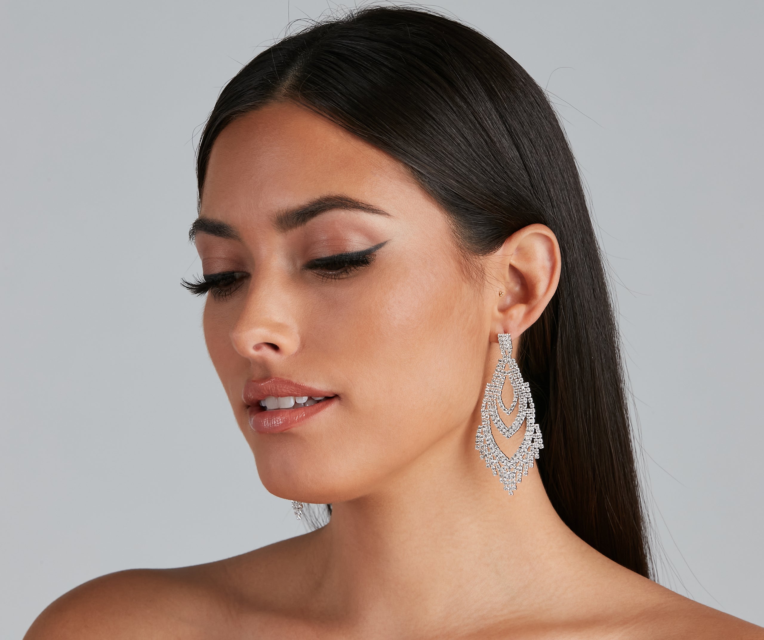 Glitzy Chandelier Fringe Earrings