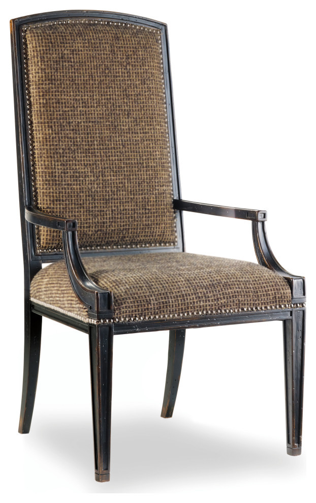 Sanctuary Mirage Arm Chair  Ebony   Farmhouse   Dining Chairs   by Hooker Furniture  Houzz