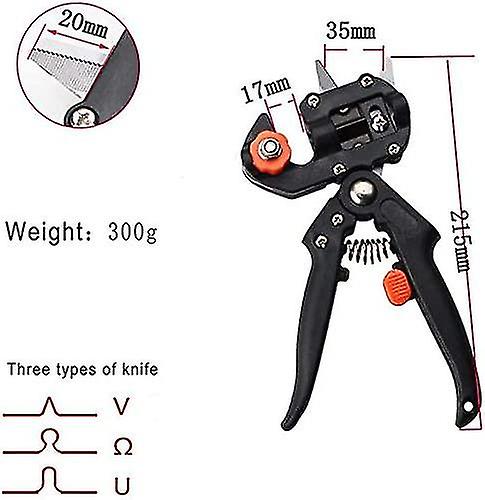 2 In 1 Grafting Shears For Garden Tree Grafting And Pruning Tools With 3 Replaceable Blades