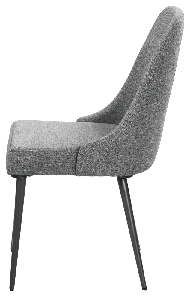 Alan Upholstered Dining Chairs Grey  Set of 2   Modern   Dining Chairs   by Modon  Houzz