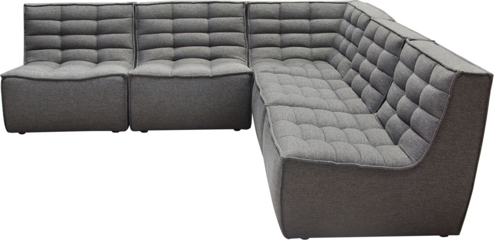 Marshall 5 Piece Corner Modular Sectional   Transitional   Sectional Sofas   by HedgeApple  Houzz