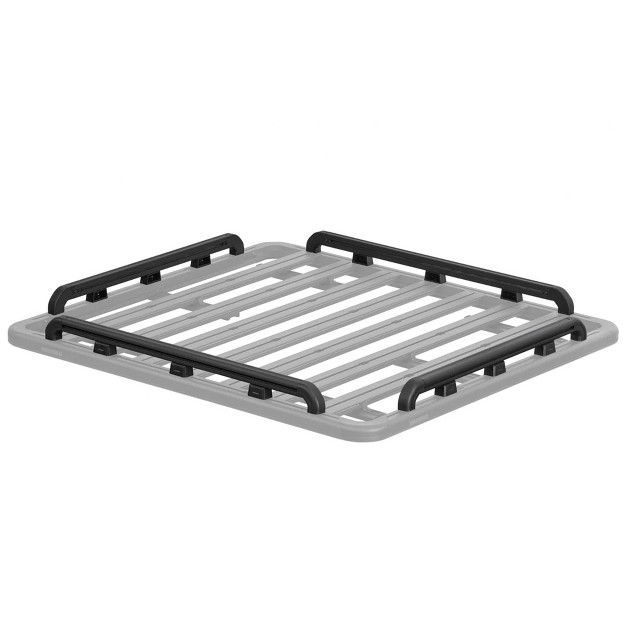 Yakima 60 By 54 Inch Aluminum Locknload Perimeter Raised Rail Kit For Roof Rack Fits Most T Slot Equipped Platforms Black Set Of 4