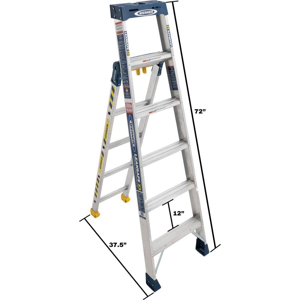 Werner LEANSAFE X3 Aluminum 3-in-1 Multi-Position Ladder ALDP376