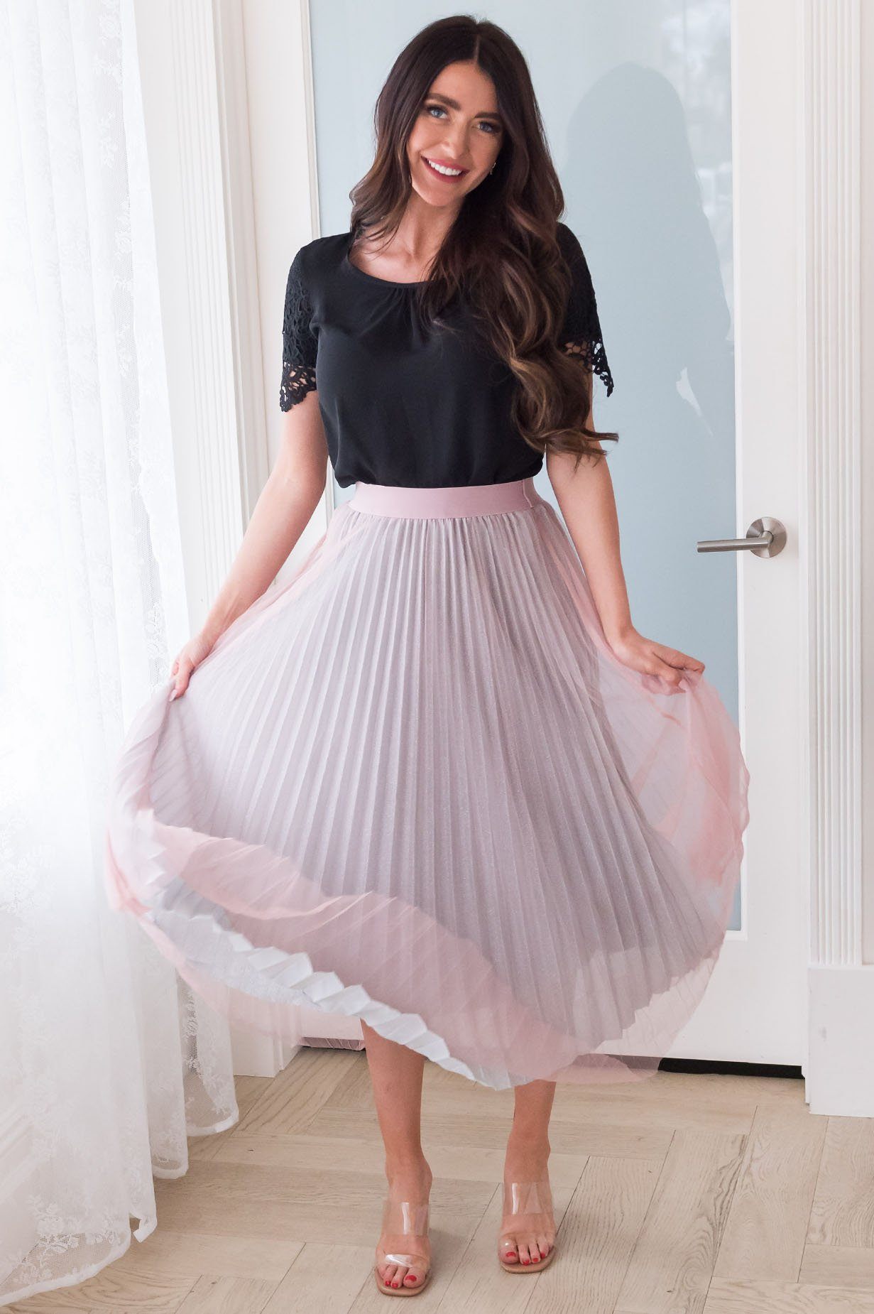 The Shine Bright Modest Tulle Skirt