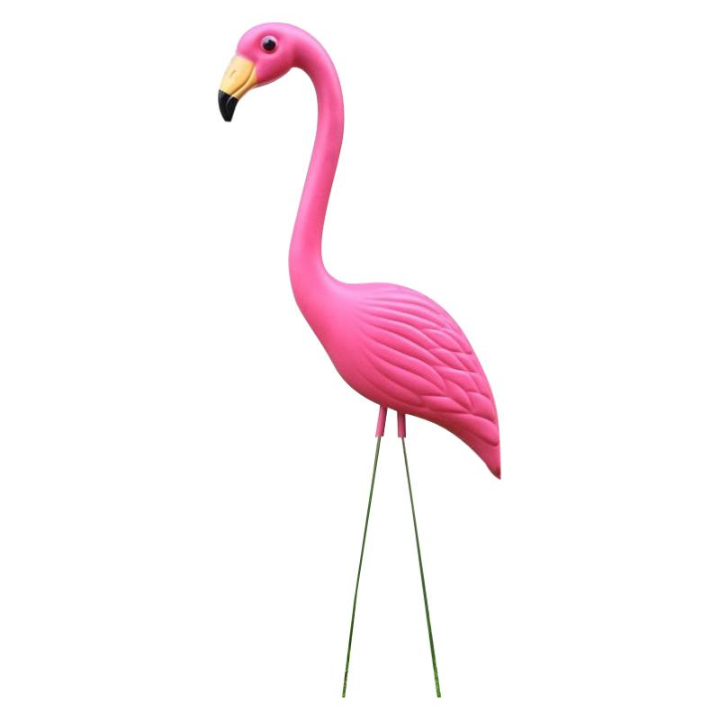 CUTICATE 1PC Pink Flamingo Statues Garden Stakes for Outdoor Lawn Patio Decor Looking Up