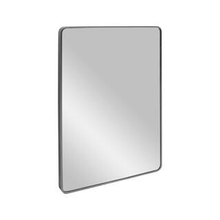 Home Decorators Collection Ryan 24 in. W x 33 in. H Rectangular Stainless Steel Framed Wall Bathroom Vanity Mirror in Matte Black 21122-M24-MB