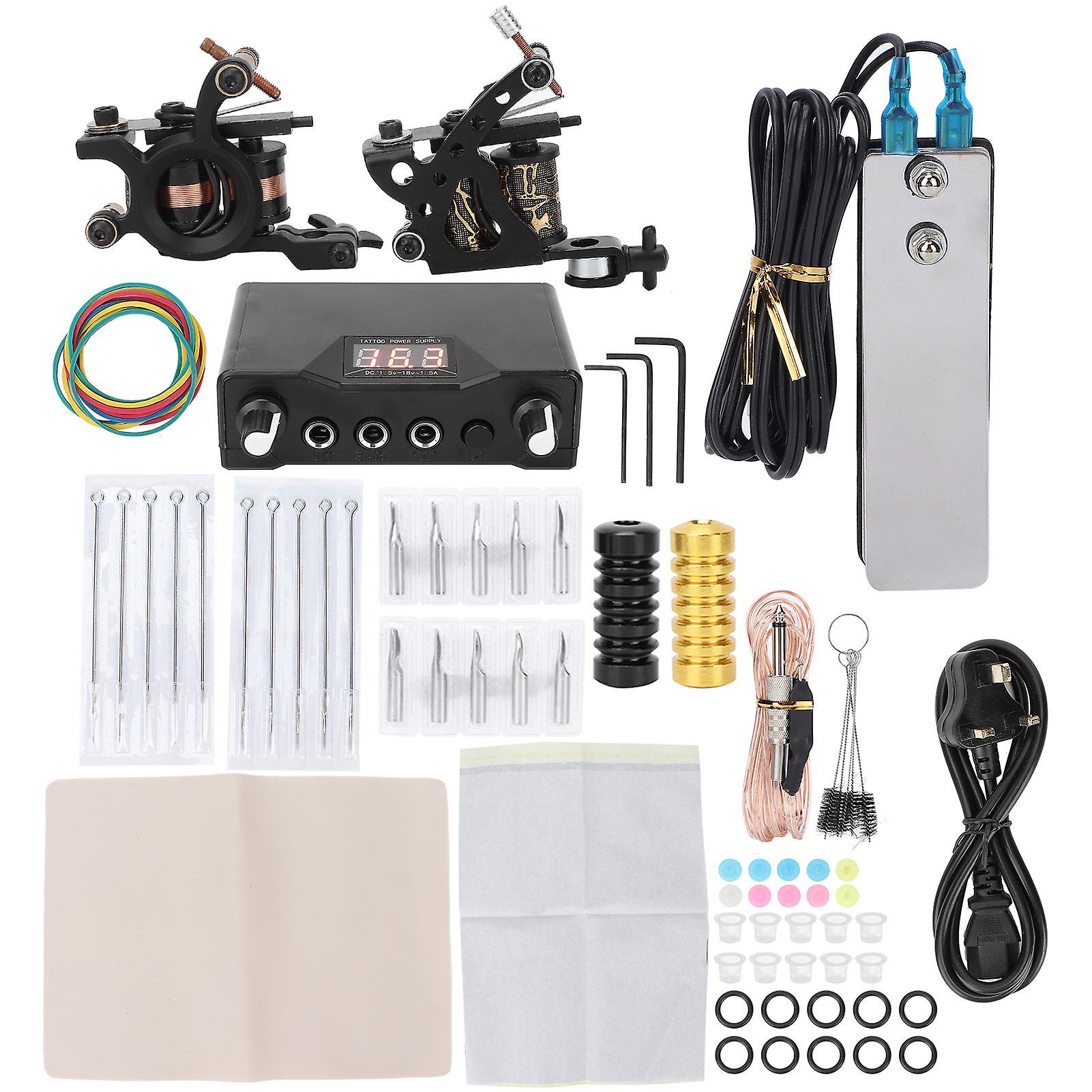 Dual Coil Tattoo Tattoo Machine Tattoo Needle Practice Skin Pigment Cup Set 90250vuk Plug