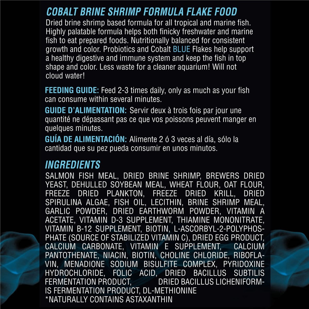 Cobalt Aquatics Brine Shrimp Flakes Fish Food