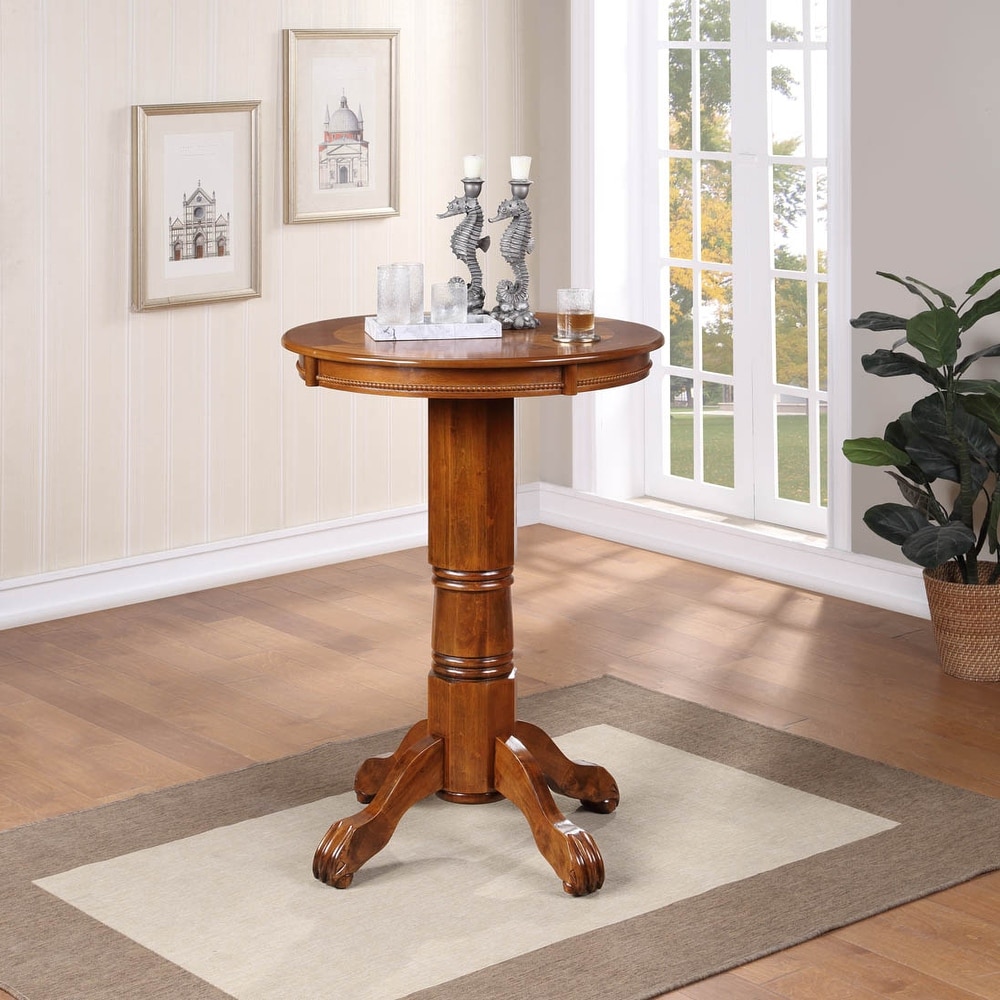 Florence 30 inch Round Wood Pub Table