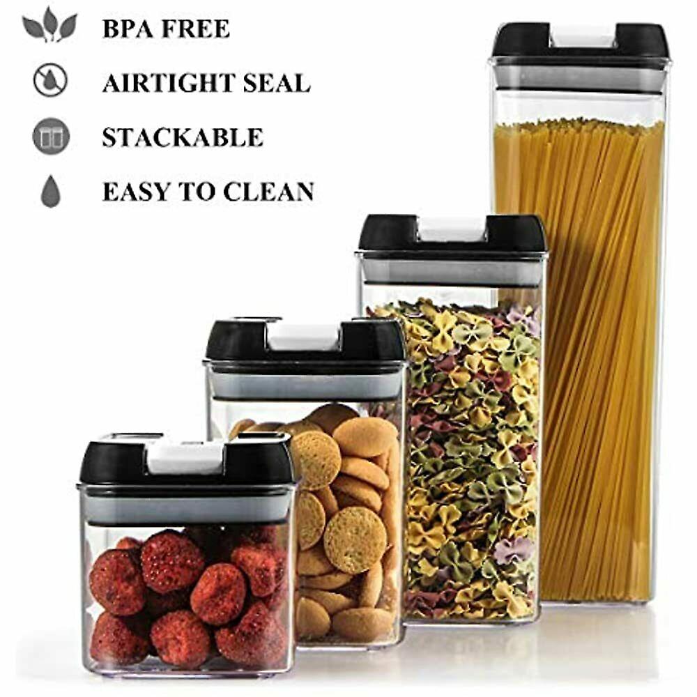 7 Pcs Airtight Food Storage Containers Easy Lock Lid Container Kitchen Storage