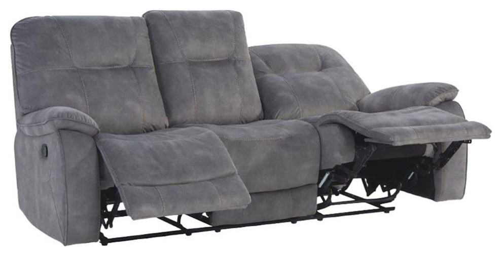 Parker Living Cooper   Shadow Grey Manual Triple Reclining Sofa   Transitional   Sofas   by Parker House  Houzz