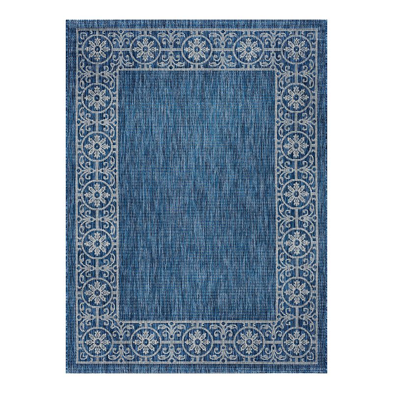 KHL Rugs Veranda Varrock Medallion Framed Indoor Outdoor Rug