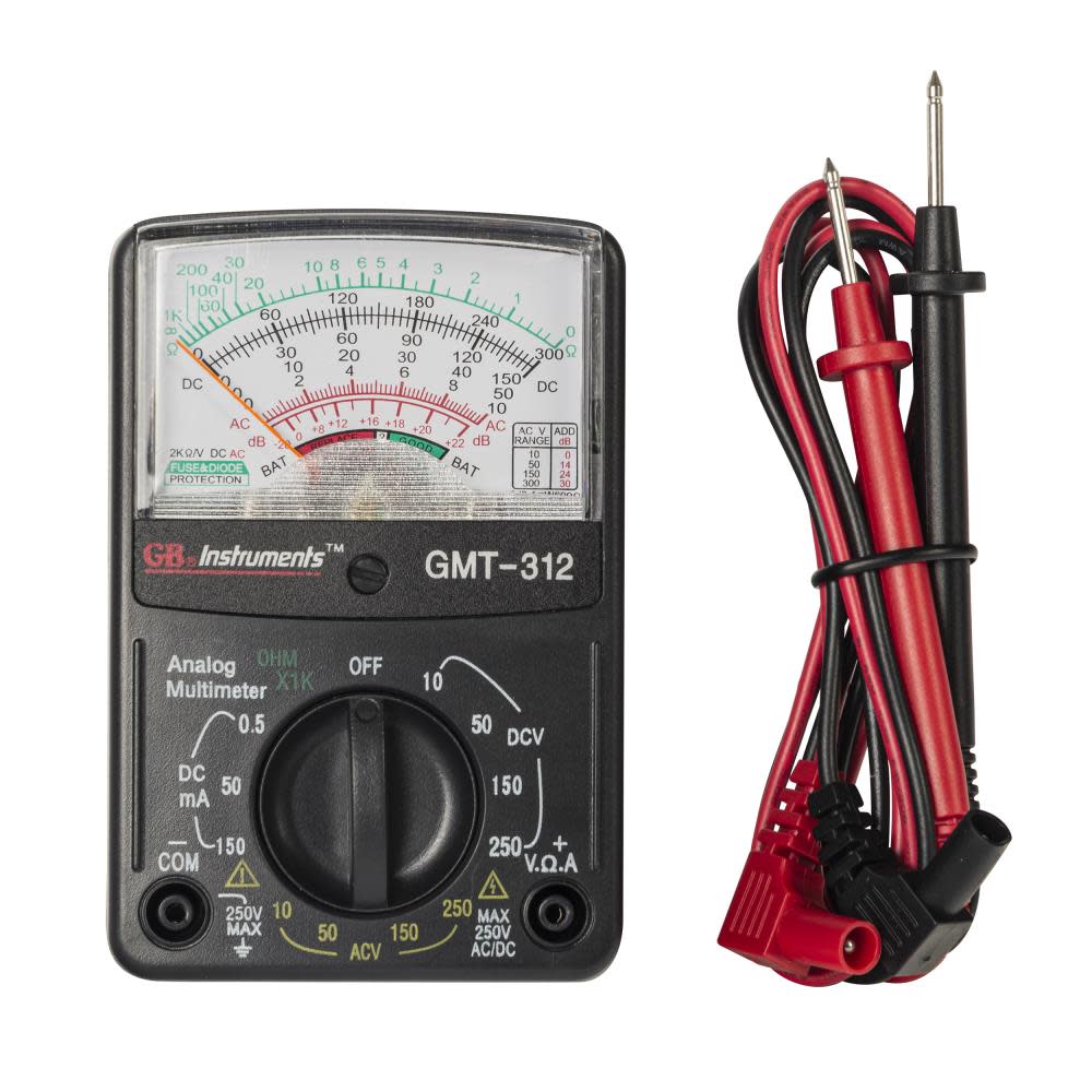 5 Function， 12 Range Analog Multimeter， 1/Clam ;