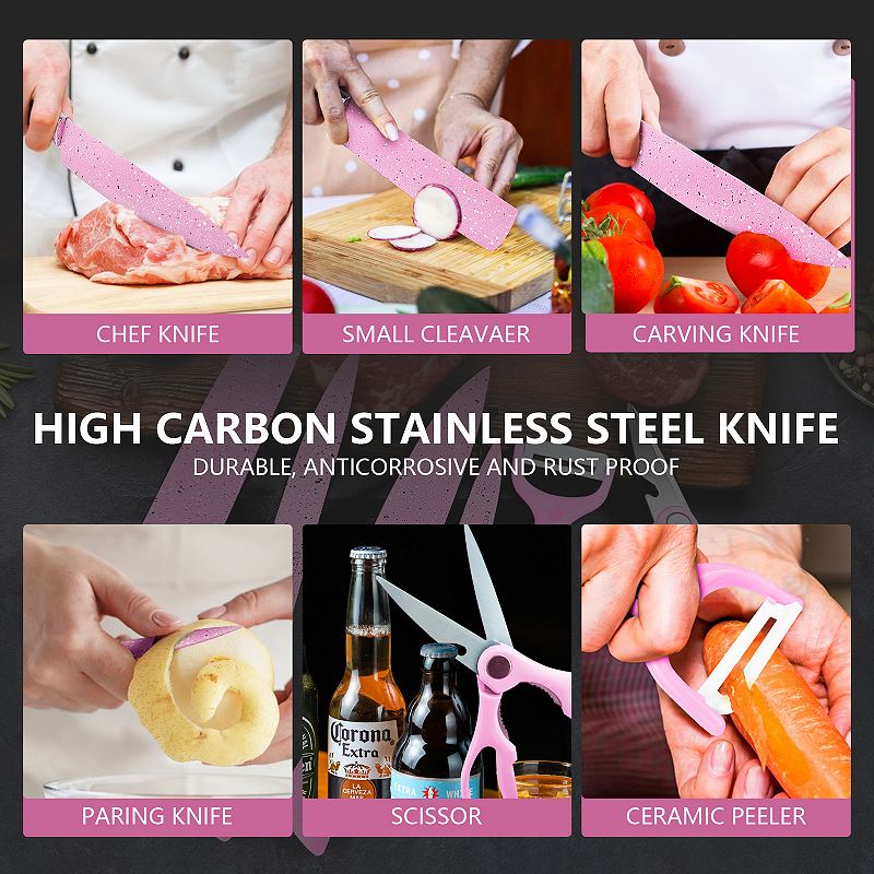 6 Piece High Carbon Stainless Steel Assorted Knife Set