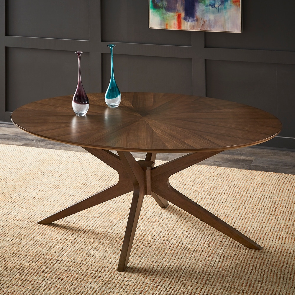 Rondo Walnut Finish Oval Dining Table by iNSPIRE Q Modern