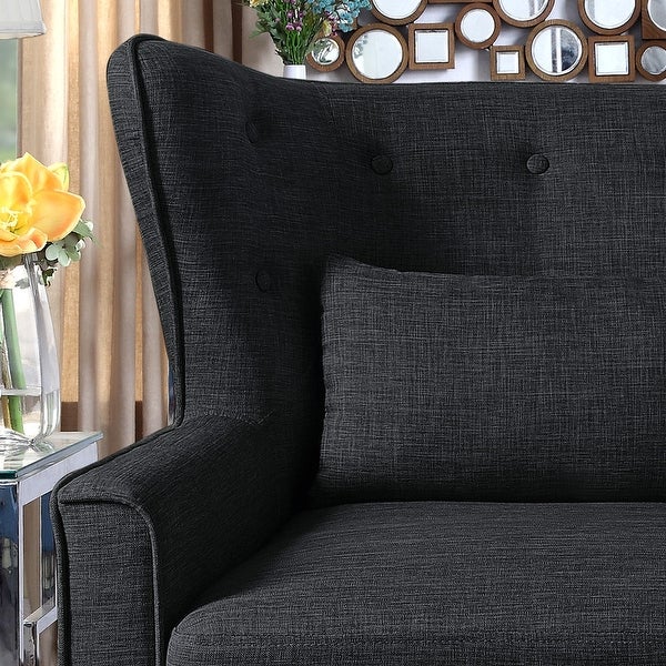 Lilliana Tufted Accent Wingback Chair with Back Cushion