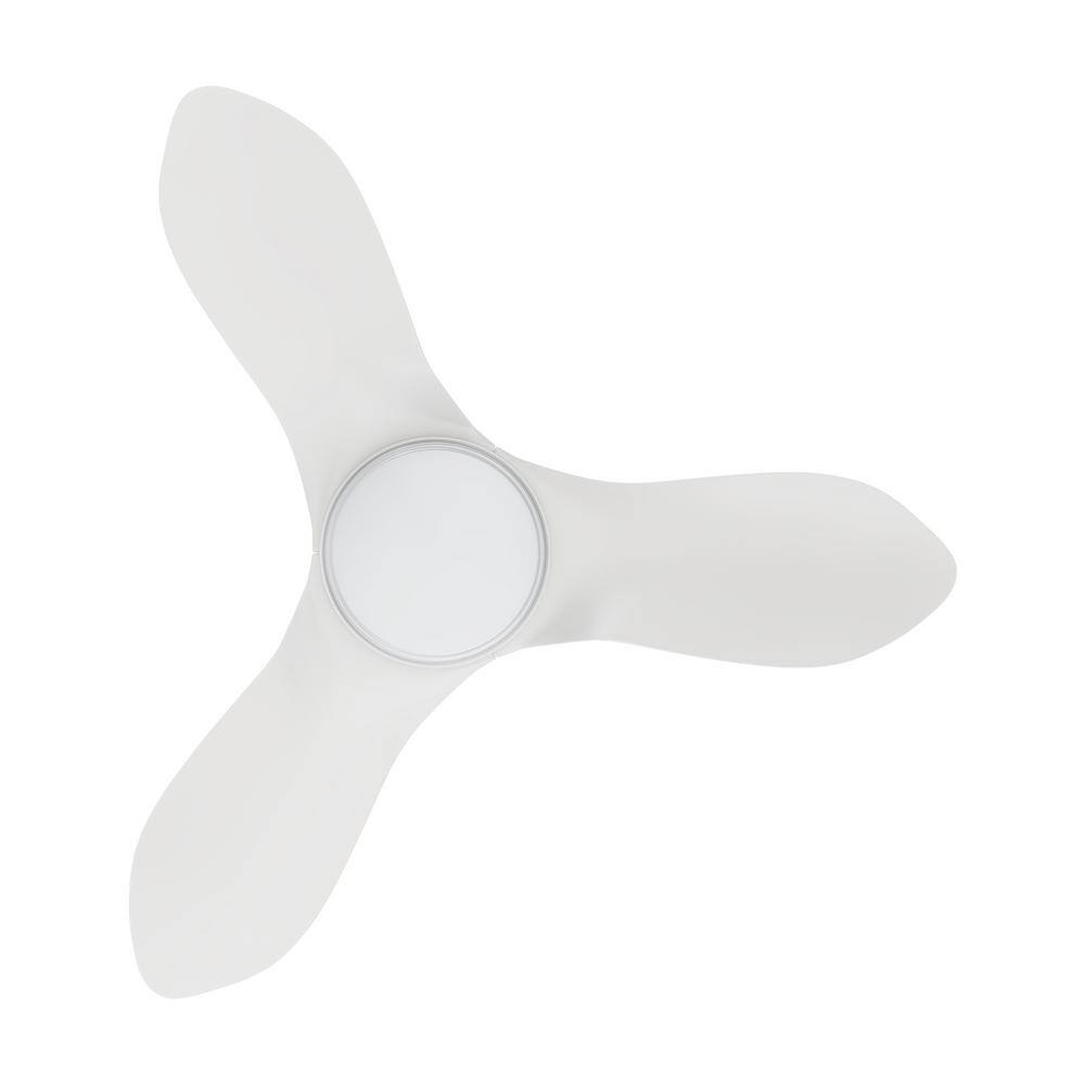 CARRO Nefyn 36 in. Color Changing Integrated LED Indoor Matte White 10-Speed DC Ceiling Fan with Light Kit and Remote Control HYDC363V2-L12-W1-1-FM