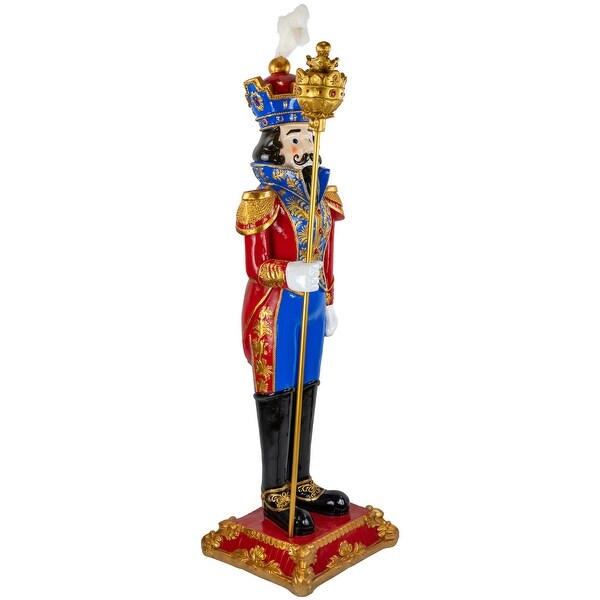 Standing Commercial Christmas Nutcracker Soldier Scepter 6.5' Red Blue