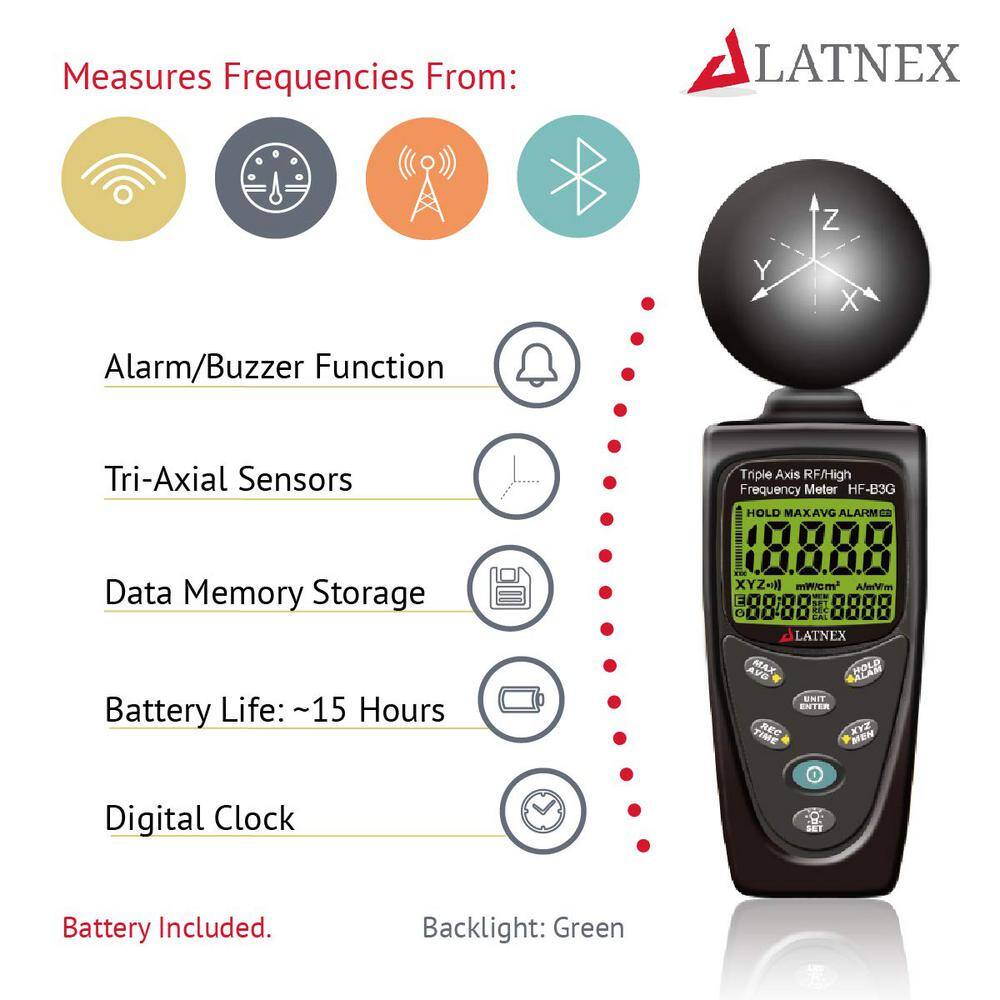 LATNEX HF-B3G Triple Axis RFHigh Frequency Meter HF-B3G