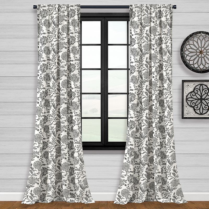 B. Smith Nora Hearts Total Blackout Window Curtain Panel