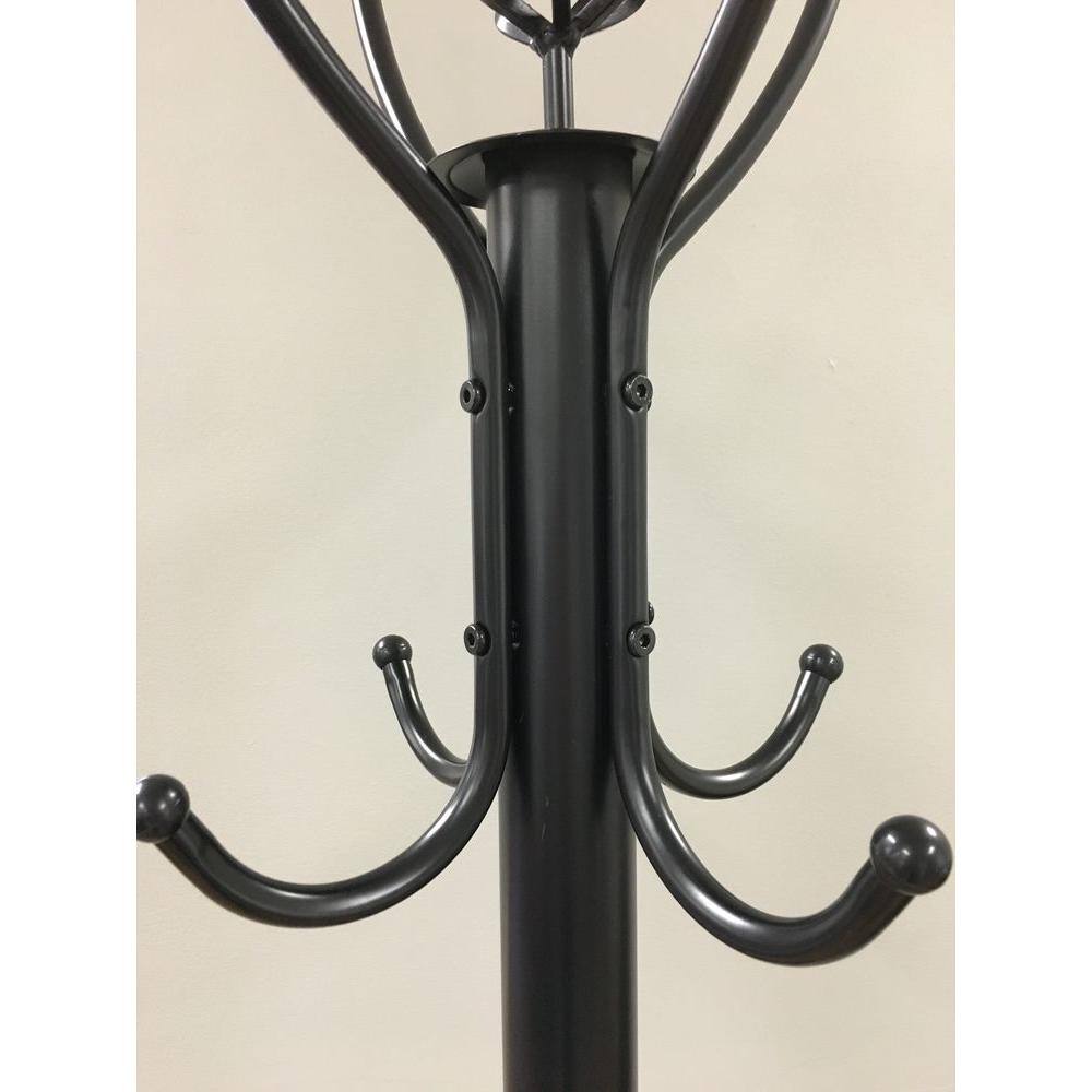 Homecraft Furniture Black 8-Hook Coat Rack CR002