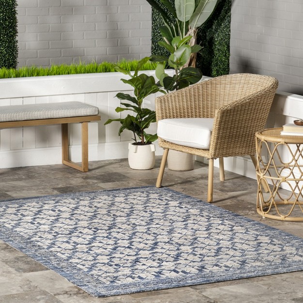 Nuloom Chaya Geometric Machine Washable Indoor outdoor Area Rug