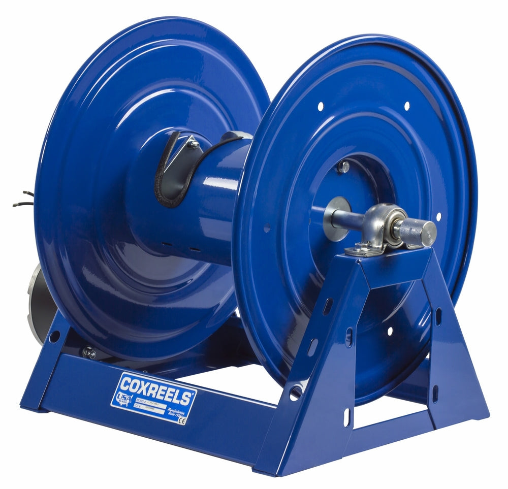 Cox Reels COX1125-4-100-E 0.5 in. ID 100 ft. Capacity Less Hose 3000 Psi Electric 12V DC 1-3HP Motor Rewind Hose Reel