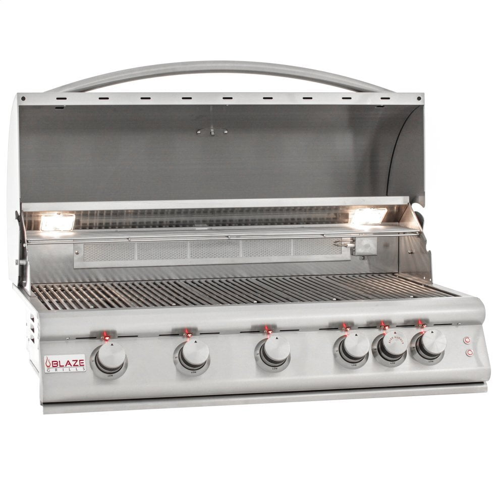 Blaze Grills BLZ5LTE2NG Blaze 40 Inch 5-Burner Lte Gas Grill With Rear Burner And Built-In Lighting System, With Fuel Type - Natural Gas