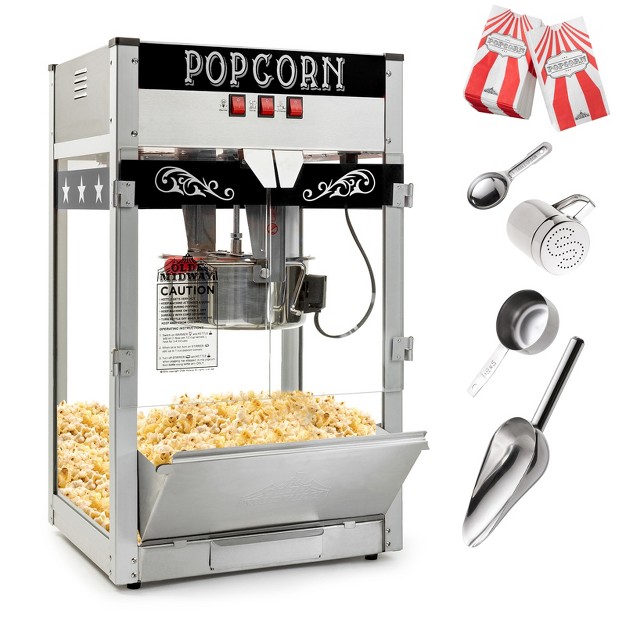 Olde Midway Commercial Popcorn Machine Bar Style Popper With 12 Ounce Kettle