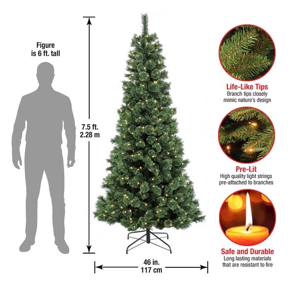 National Tree Company 7.5 ft. PreLit Pilchuck Pine Tree with LED Lights