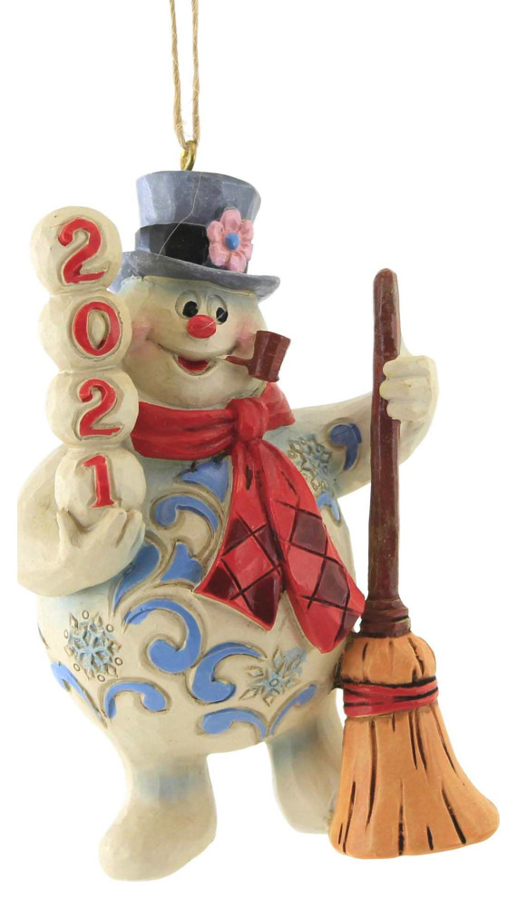 Jim Shore Frosty 2021 Dated Ornament Polyresin Snowman Dated 6009109   Christmas Ornaments   by Story Book Kids Inc  Houzz