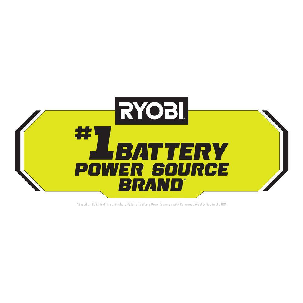 RYOBI ONE Plus 18-Volt 120-Watt 12-Volt Automotive Power Inverter with Dual USB Ports - 4.0 Ah Battery and Charger RYi120A-BK