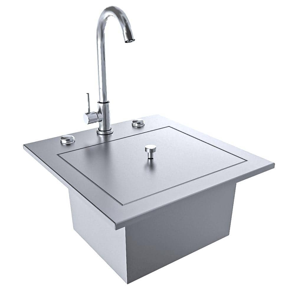 Sunstone Texan Series 15 in. Stainless Steel Drop in Bar Sink TEX-15SK