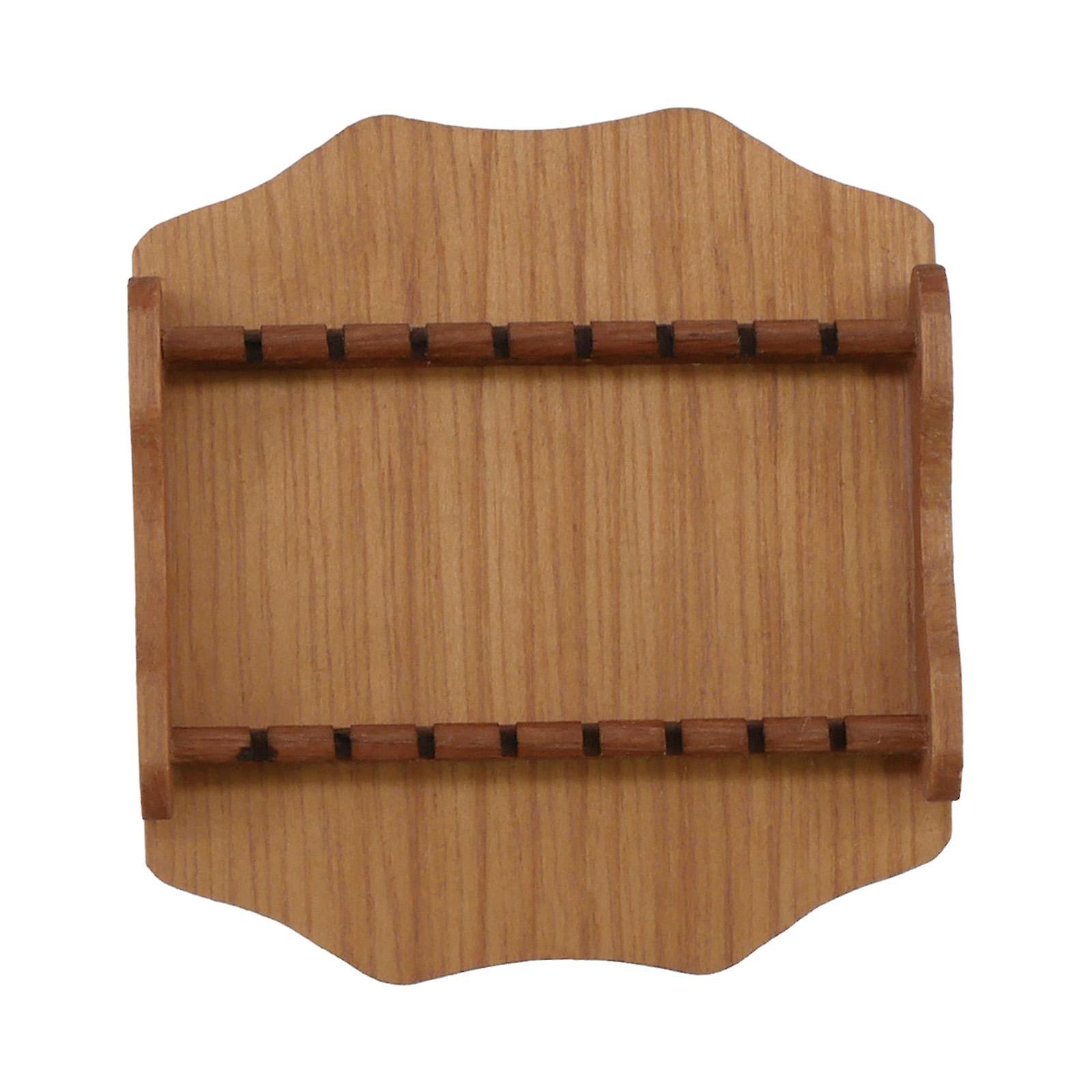 Dollhouse Tableware Hanging Rack Wall Mount Utensil Rack Micro Landscape 1:6 With Wood Oil