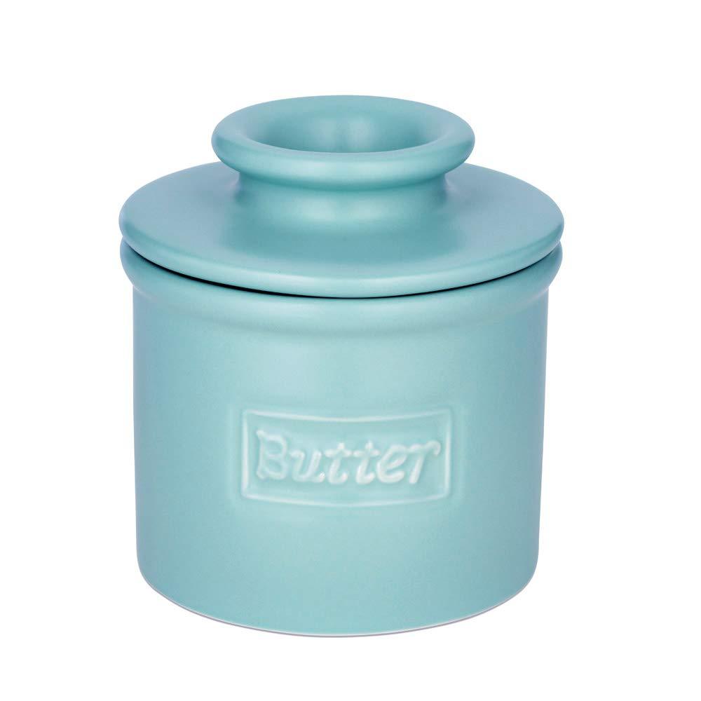 Butter Bell - The Original Butter Bell Crock by L. Tremain， French Ceramic Butter Dish， Cafandeacute; Matte Collection， Aqua