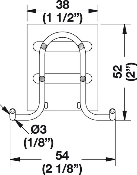 Hafele 792.02.251 Wrench Hook  TAG Omni Track  174...