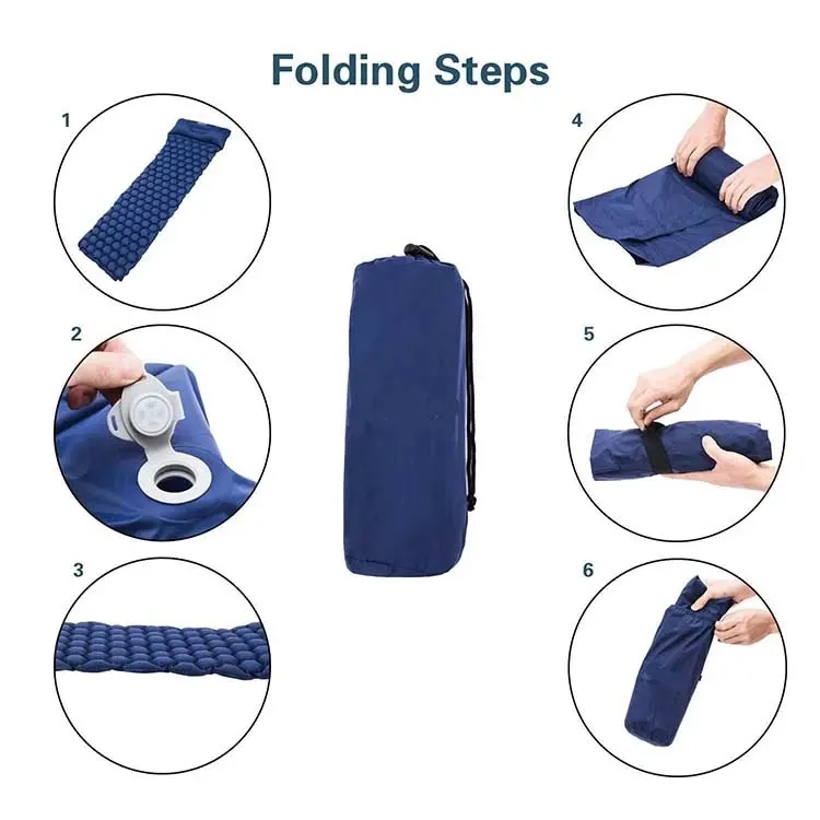 Outdoor Moistureproof Portable TPU Camping Mat Inflatable Sleeping Pad