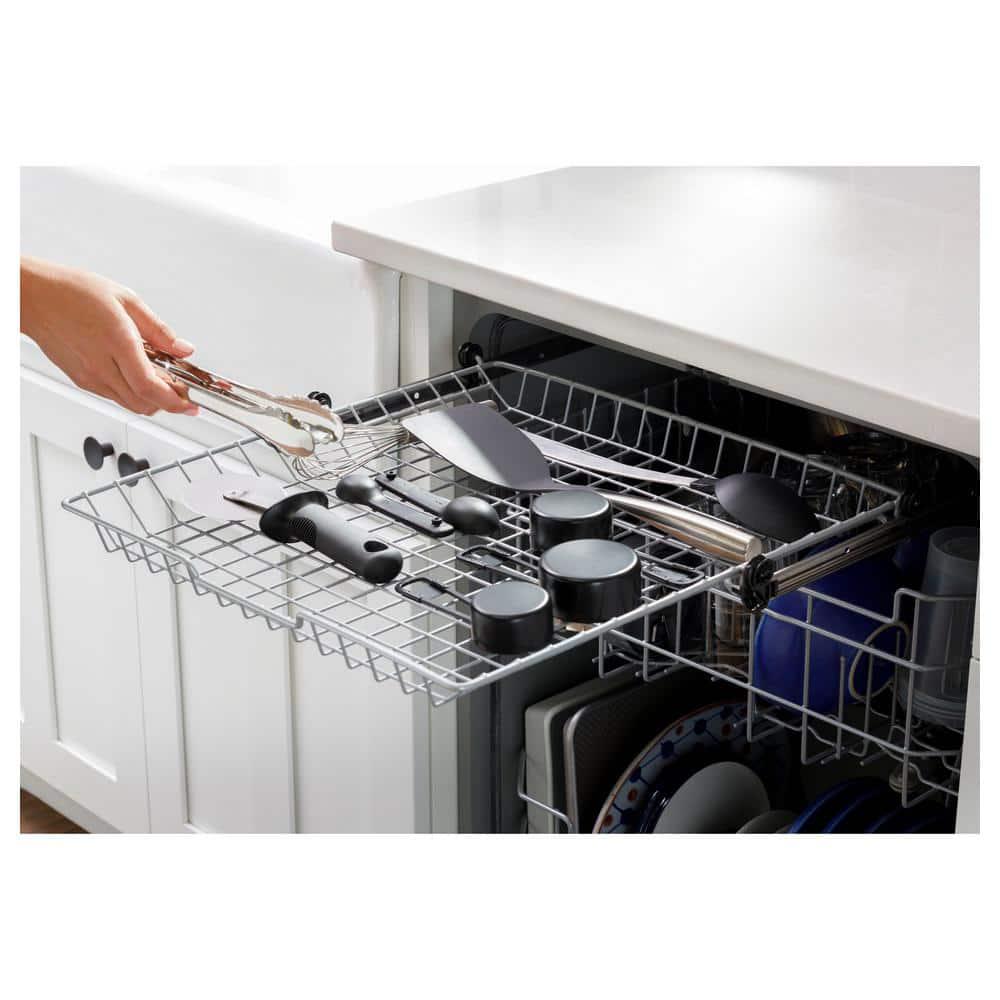 GE 24 in BuiltIn Tall Tub Top Control Fingerprint Resistant Stainless Steel Dishwasher w3rd Rack Bottle Jets 50 dBA