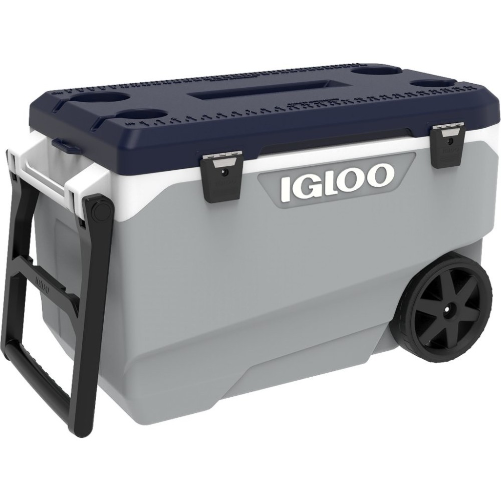 Igloo Maxcold Latitude 90 Roller Cooler Ash Grey/Aegean Sea 90qt ;