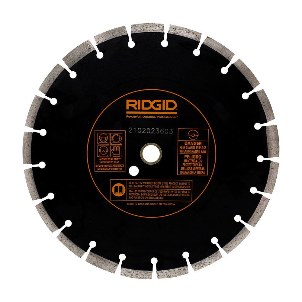 RIDGID 12 in. Dual-Purpose Diamond Blade HD-CC12X