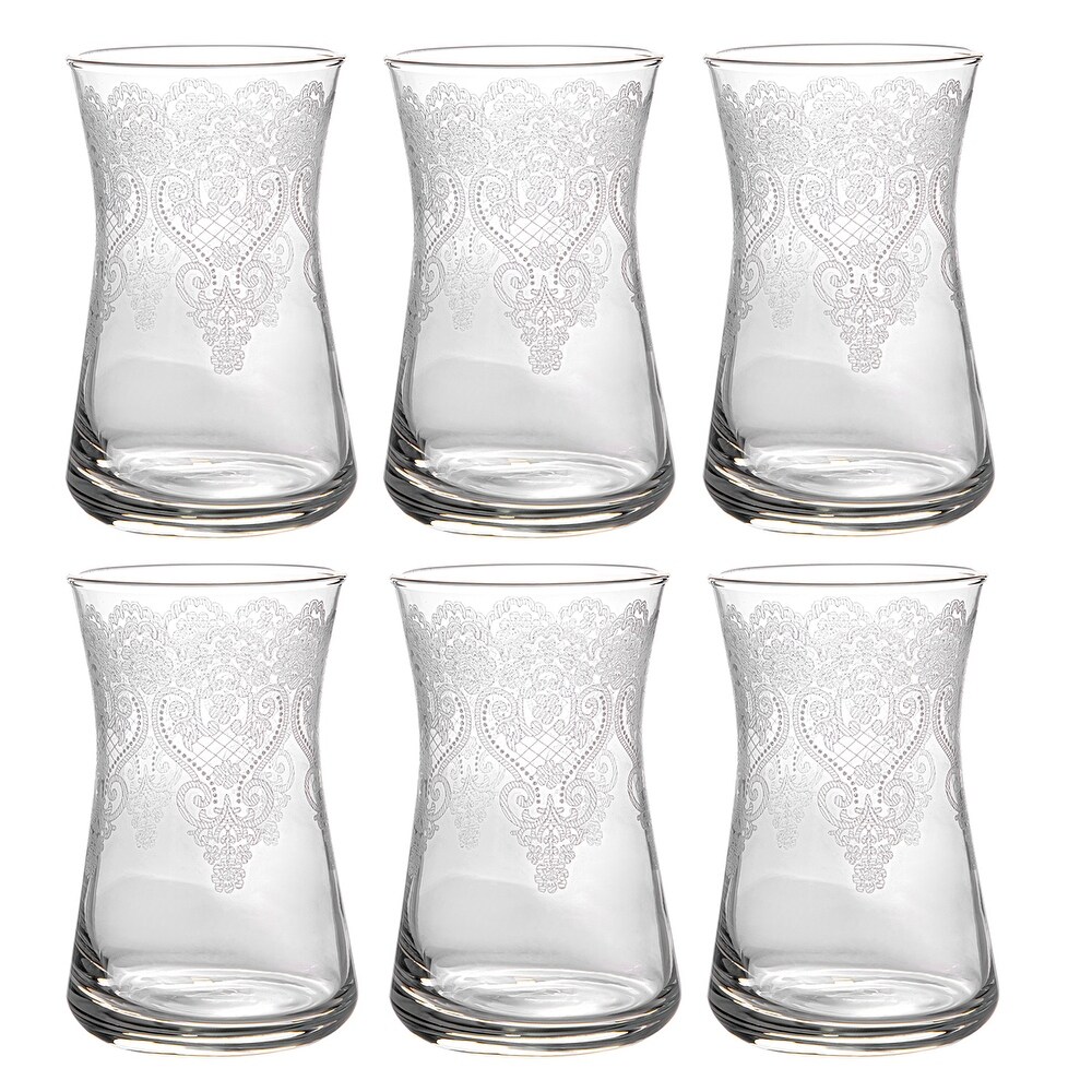 Canva Venice Authentic Armud Tea Glass Set for 6