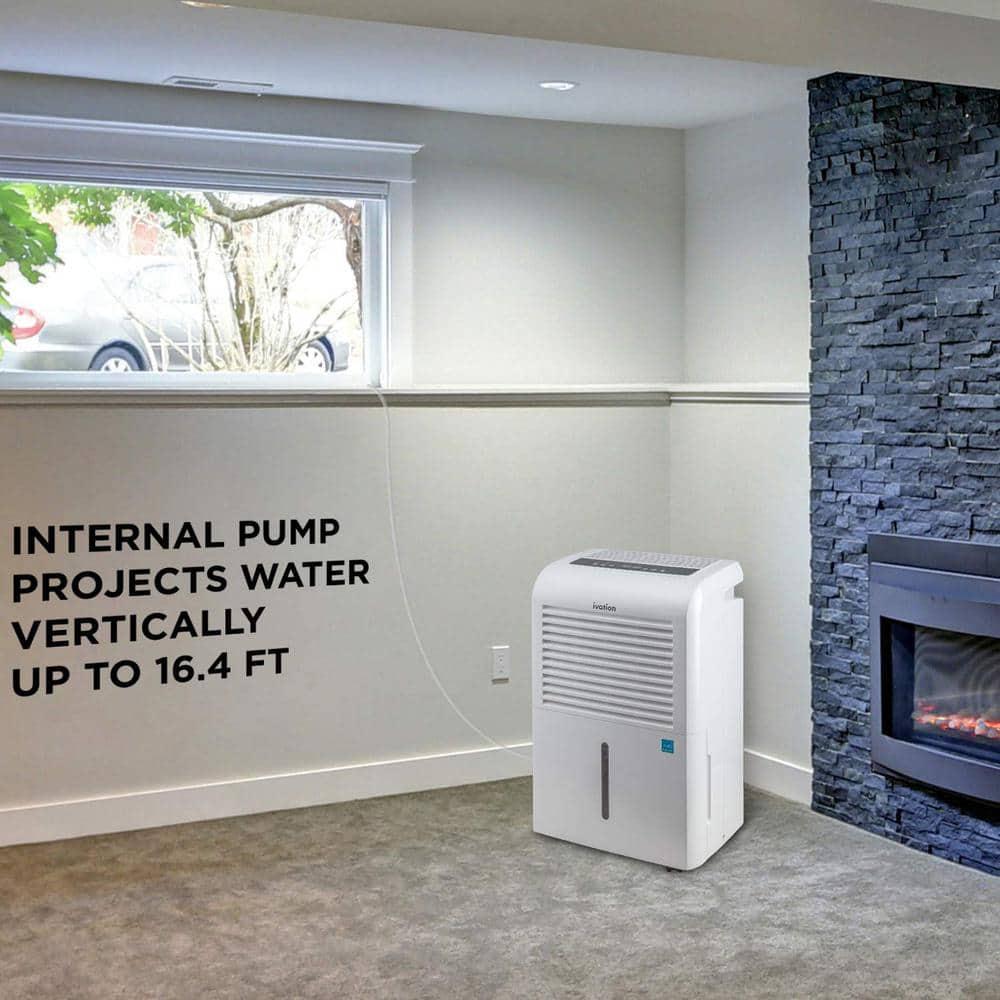 Ivation 50 Pint Energy Star Dehumidifier with Pump and Hose Connector