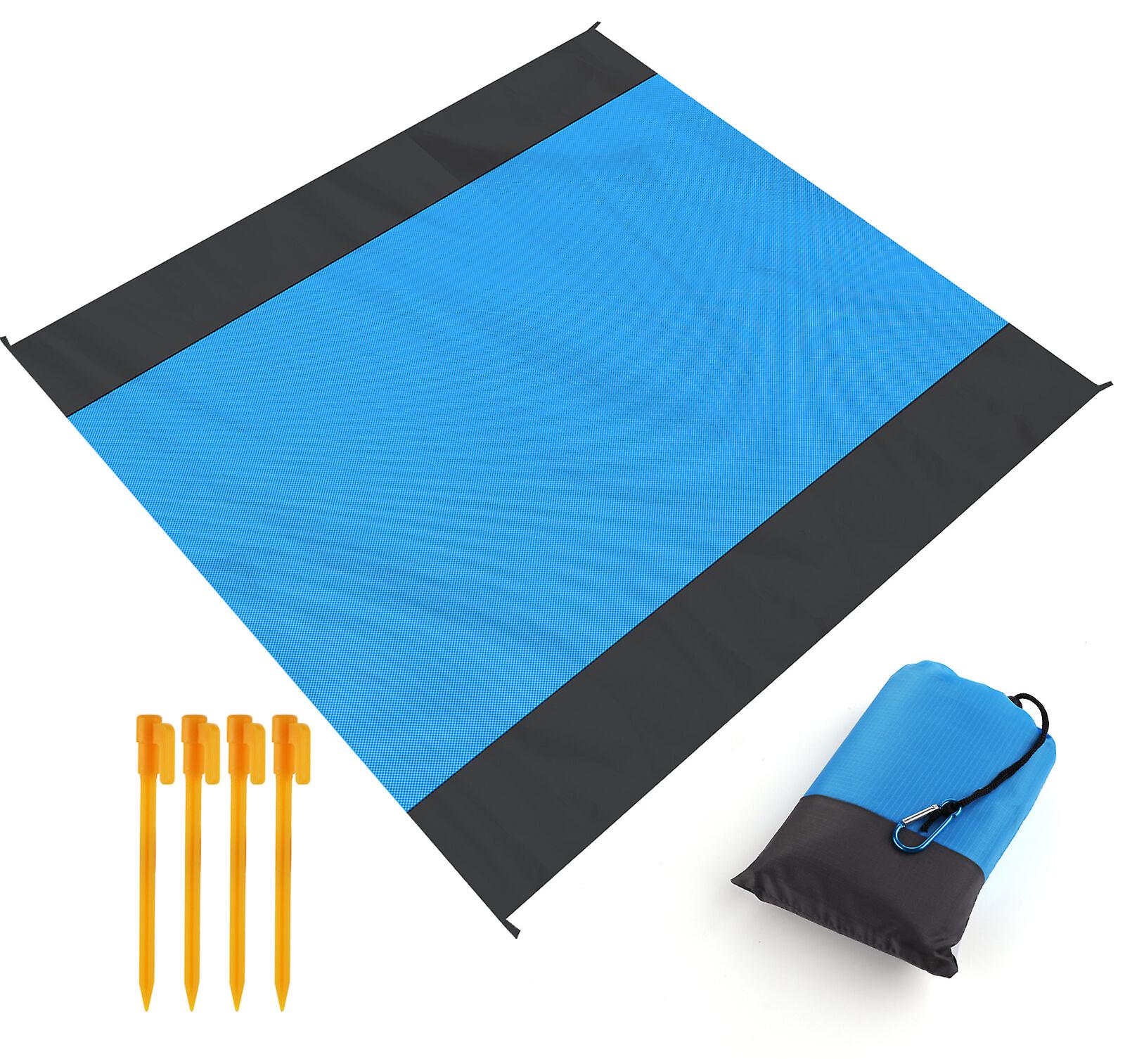 210x200cm Picnic Blanket Outdoor Pocket Blanket Waterproof Beach Mat Camping