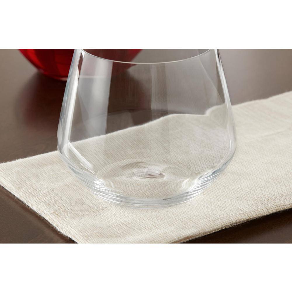 Home Decorators Collection Genoa 18.5 oz. Lead-Free Crystal Stemless Wine Glasses (Set of 4) 253520