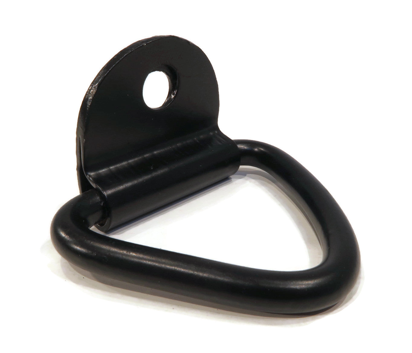 The ROP Shop | (2) 1/4" Black Steel D-Ring Bracket Clip Anchor Tie Down Trailer Truck ATV Boat