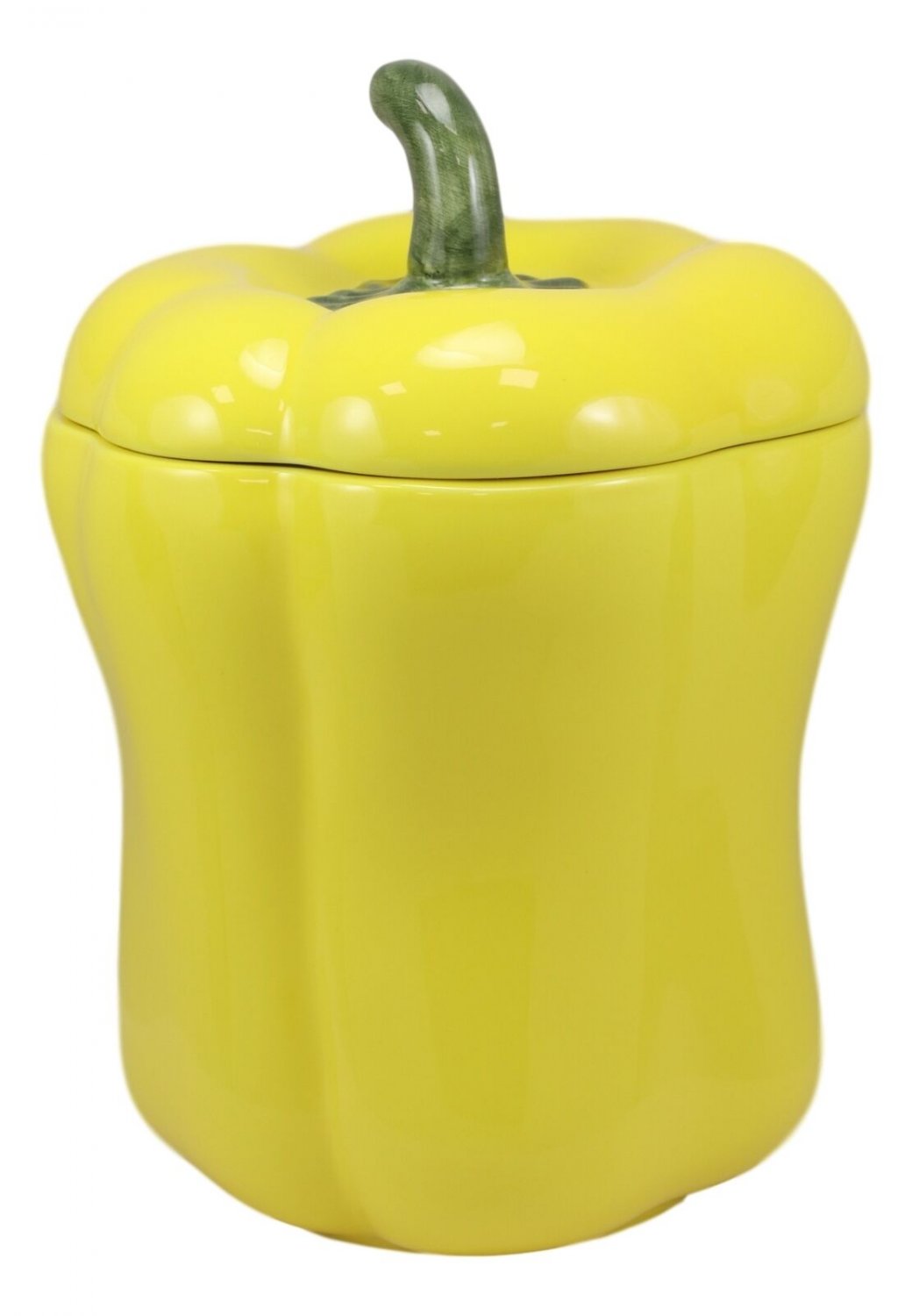 1 Gourmet Kitchen Ceramic Yellow Bell Pepper Vegetable Canister Container Jar 88oz EBR02