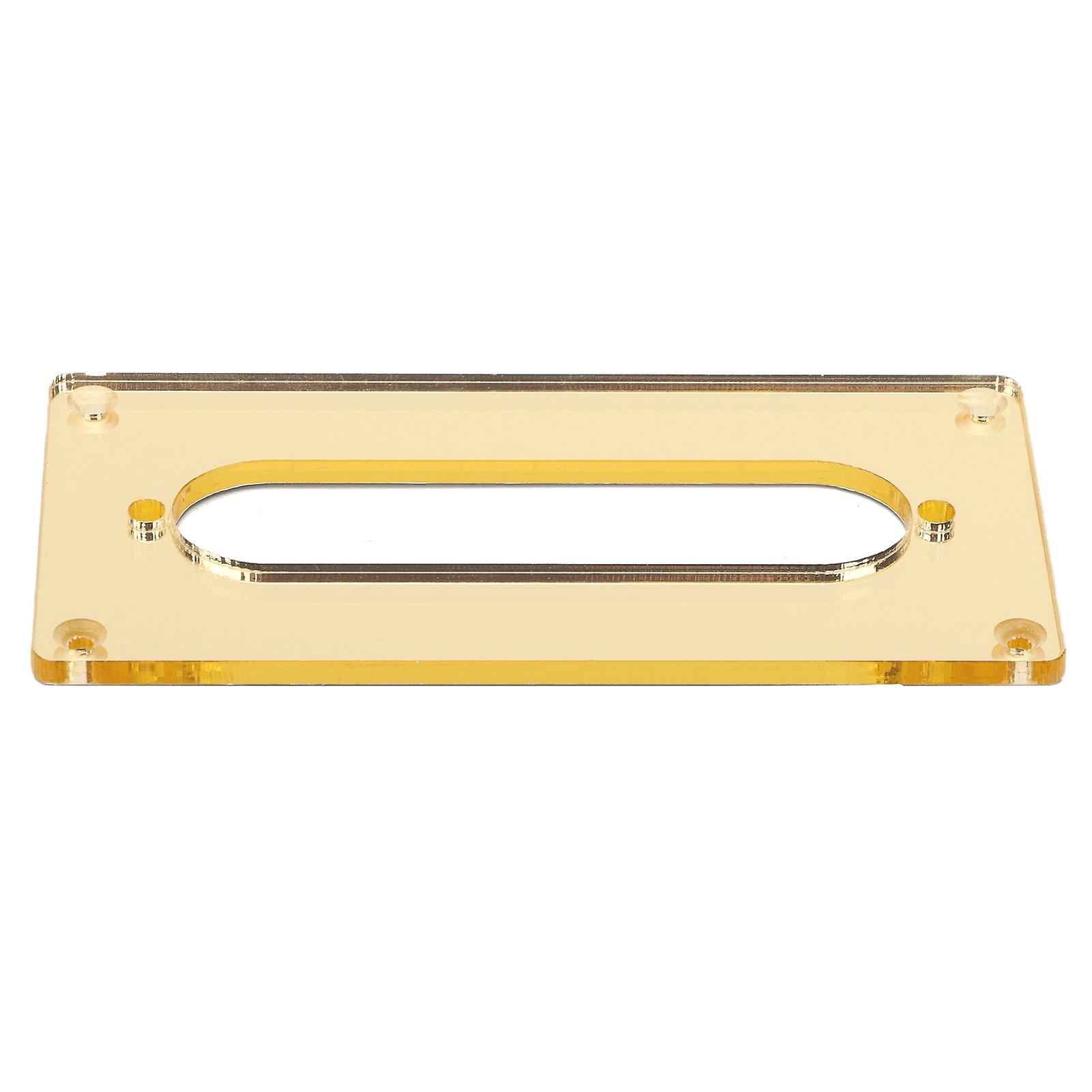 Pickup Mounting Frame Acrylic Golden Mirror Cover Replacement With Hole For Electric Guitar