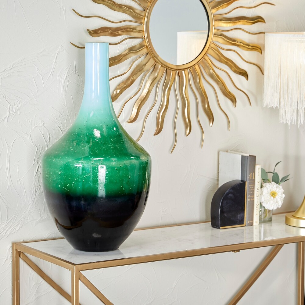 The Novogratz Green Glass Ombre Vase